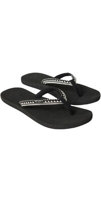 2024 Rip Curl Womens Open Toe Freedom Bloom Flip Flops 150WOT - Black / Off White